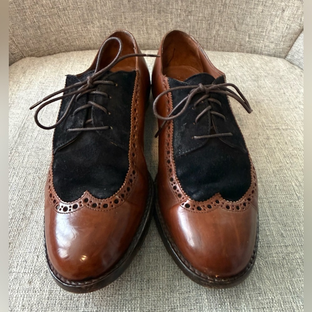 Cole Haan Made in Italy Wingtip Oxford Women’s Shoes 6.5B Leather Suede